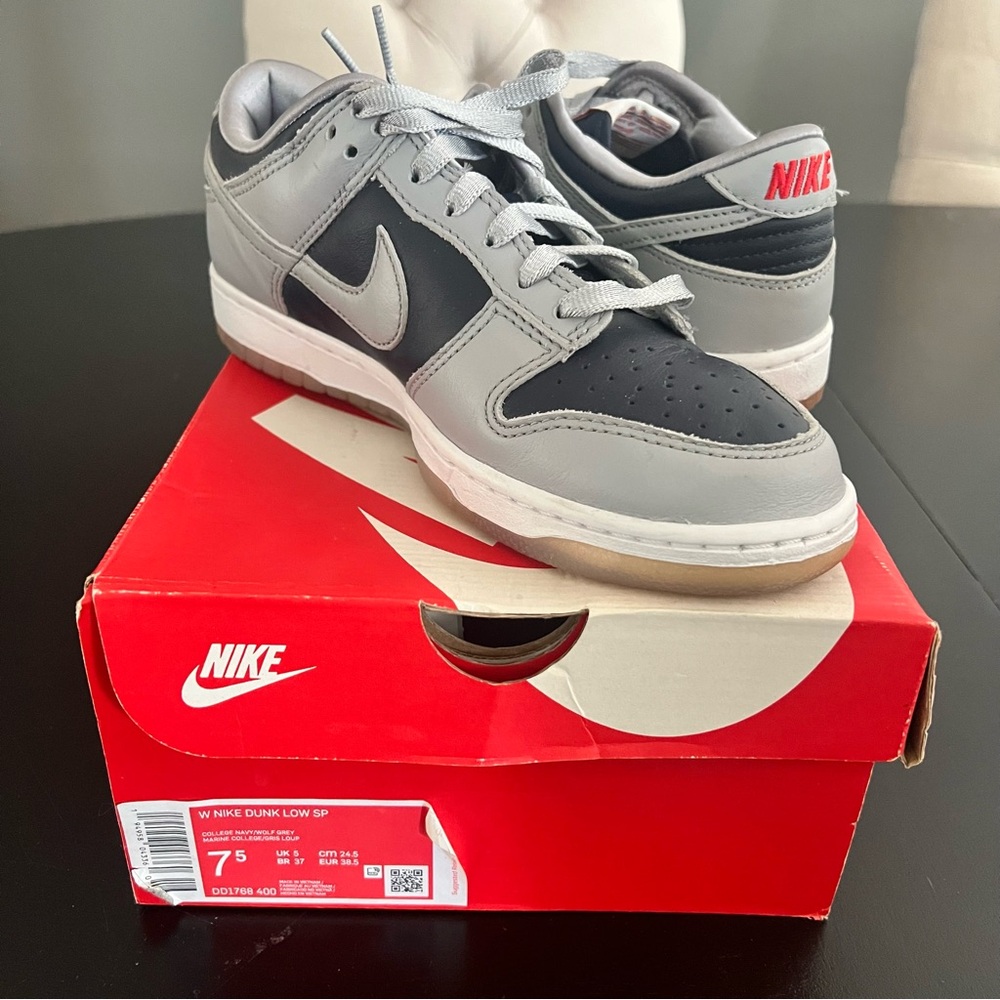 Nike Dunk Low SP Gray and Black Sneakers, Cowboys 7.5W